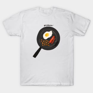 'Mornin' Breakfast Bacon and Eggs Doodle T-Shirt